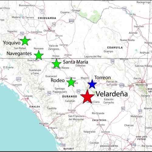 Velardena Location Map